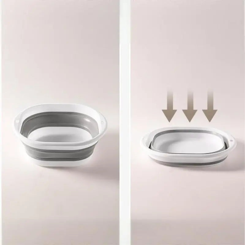Large Foldable Portable Plastic Compression Washbasin, Suitable For Home, Travel Laundry, Washing Vegetables