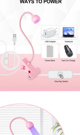 Nail LED UV Lamp for Drying Gel Nails Polish Clip-On Flexible Desk Mini Portable USB Nail Lamp UV Light Dryer for Manicure Salon