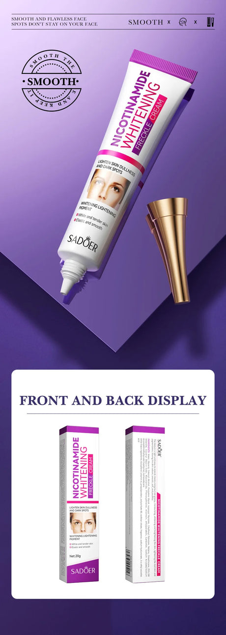 SADOER Nicotinamide Remove Melasma Dark Spot Whiten Freckle Cream Lighten Melanin Brightens Skin Tone Moisturize Face Skin Care