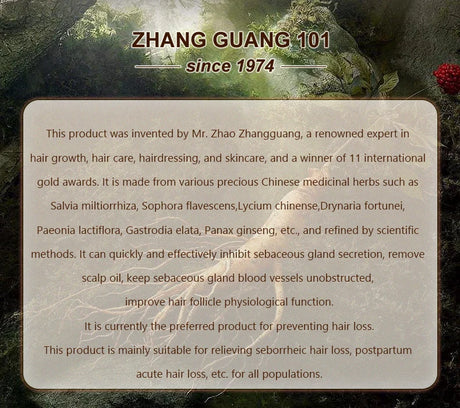 Zhang Guang 101B/101M Anti Hair Loss Shedding Proof Tonic 120ml – Herbal Treatment Essence, Controls Oil, 100% Authentic