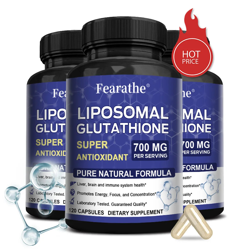 Liposomal Glutathione Capsules, Advanced Antioxidant, Support Detox, Liver Brain Immune Health, Brighten Skin & Anti-Aging