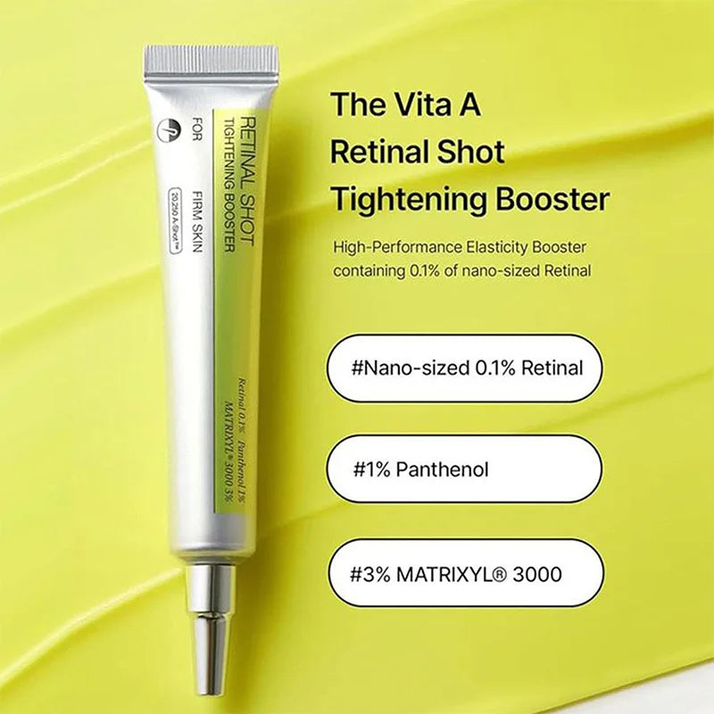 Korean Vita A Retinol Firming Serum Eye Cream Set Tightening Booster Deeply Moisturizing Pore Shrink Dark Circles Repair Serum