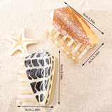 1 piece personalised Hebrew Cone Shell and a Textile Cone shell hair claw for sumer holiday