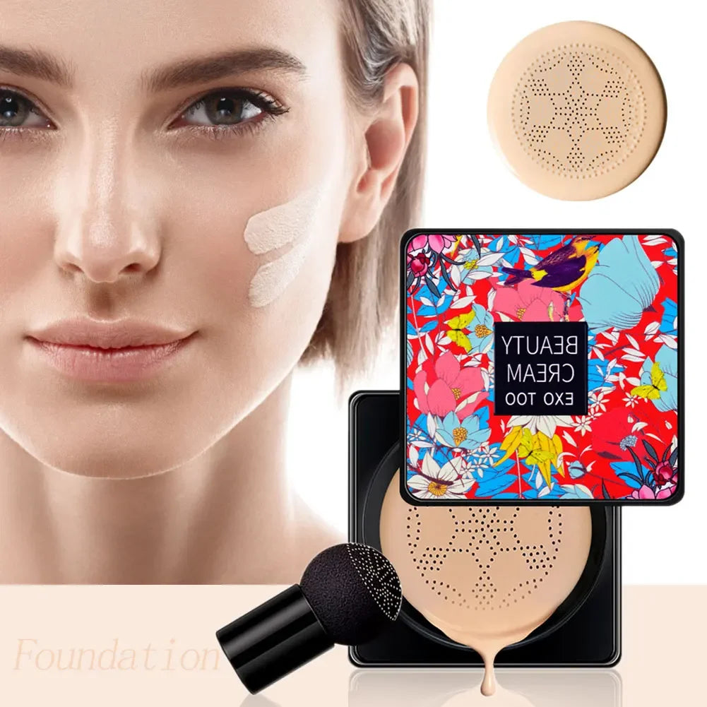 CC Cream Magic Foundation Mushroom Head Air Cushion Waterproof Brighten Foundation Cream Women Base Makeup Face Korean Cosmetics