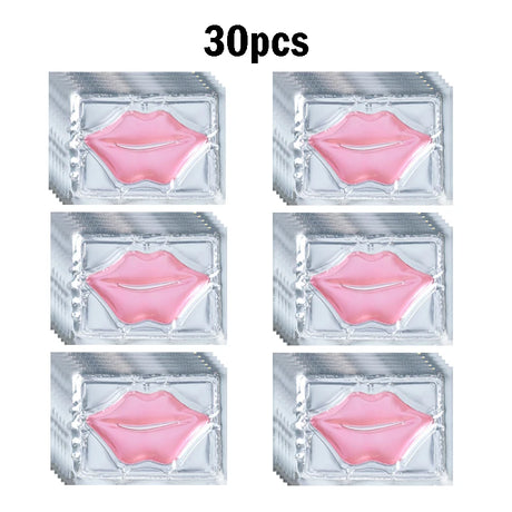 5/10/20/30pcs Pink Gold Crystal Collagen Lip Mask Plump Lips Moisturizing Nourishing Lip Patches Lips Plumper Skin Care Products