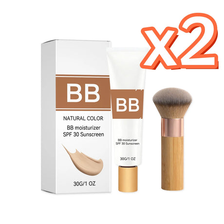Tinted BB Cream Sunscreen SPF 30++ Full Coverage Invisible Pores Acne Brightening Nude Makeup Waterproof Facial Foundation Kit