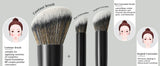 BEILI Dual-ended Makeup Brush Set Professional 12 Pcs Vegan Contour Foundation Powder Eyebrow Bronzer Brushes Cosmetics Kit