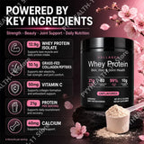 Whey Protein Powder Unflavored Muscle Recovery Joint Health Skin Hydration Grass-Fed Collagen Daily Nutrition Support
