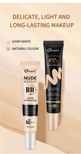 Ocheal 30g BB/CC sunscreen Cream SPF 50/PA+++ Facial Liquid Foundation Cream Long Lasting Coverage Oil Free All Skin Makeup