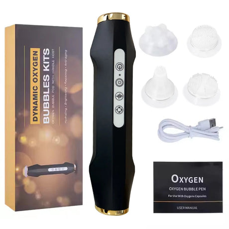 New Design - Portable CO2 Oxygen Bubble Pen Rechargeable Exfoliate Device Handheld Facial Clean Machine SPA Beauty Capsules