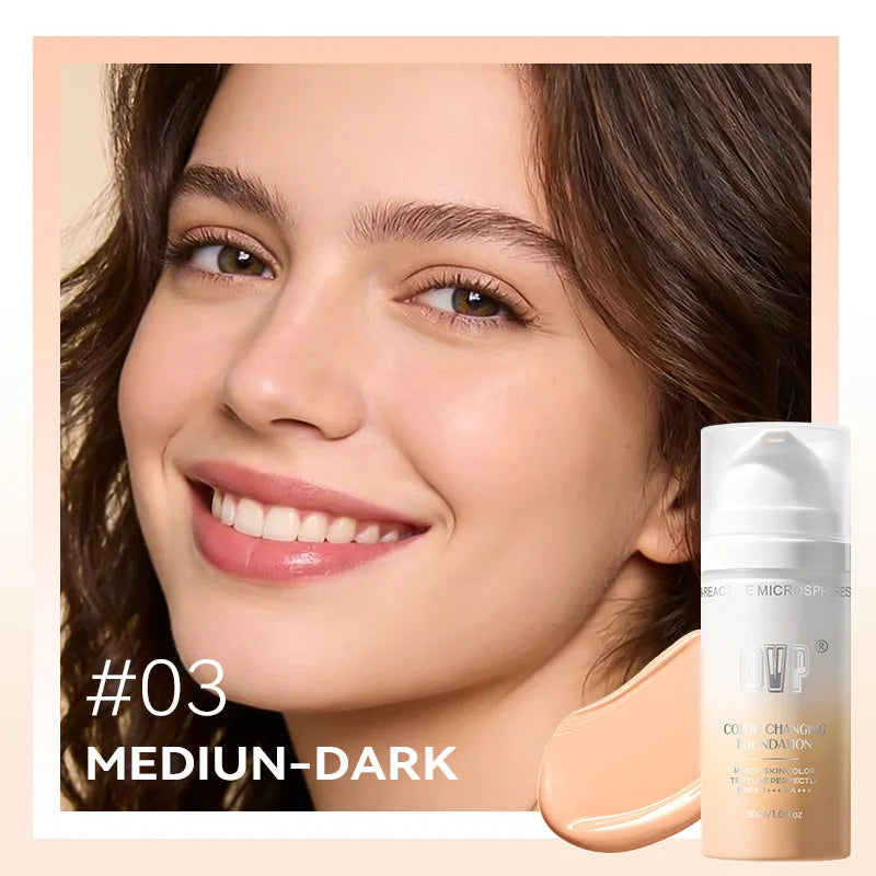 OVP Auto Adjust change color Foundation Moisturizing Waterproof Concealer Long Lasting Flawless Natural Face Makeup Sunblock