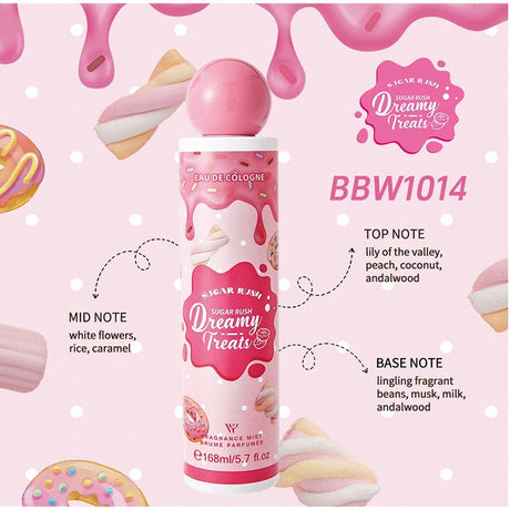Sugar Gourmand Perfume Body Spray Fresh Sweet Chocolate Cream Candy Cherry Scent Long-lasting Fragrance Body Spray