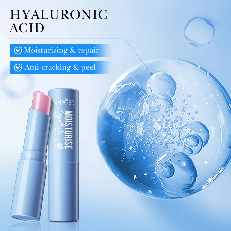 SADOER 1/5/10/15/20PCS Hyaluronic Acid Lip Balm Long-Lasting Moisturizing Lip Care, Hydrating & Nourishing Soothe Dryness