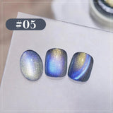 1-6PCS 12ML Human Fantasy Cat Eye Gel Nail Polish Ice Clear High-end Glass Bead Semi-permanent Gel Nail Polish Nail Art Supplies