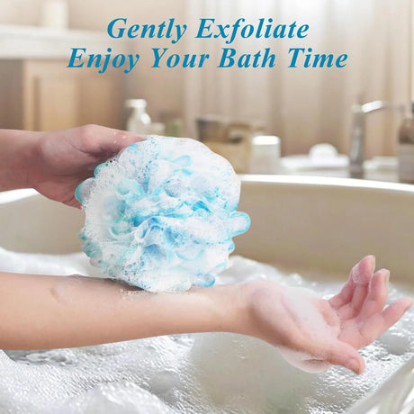 4-Pack Large 75g Loofah Bath Sponges Soft Shower Bags Men And Women's Loofah for Body Cleaning Exfoliating Brush