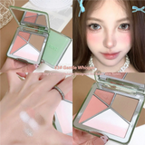 All-in-One Contour Palette Makeup Pearlescent Highlighter&Matte Nose Shadow Shimmer Sculpt&Define Beauty Natural Finish Cosmetic