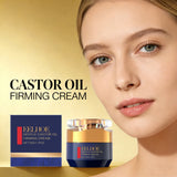 Castor Oil Firming Face Cream Fade Fine Lines Improve Sagging Promote Skin Elasticity Long-Lasting Moisturizing Facial Skin Care