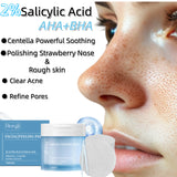 Salicylic Acid Acne-Clearing Toner Pads,Dual Action Exfoliation,Deep Clear Acne&Refine Pores,Centella+Allantoin,Soothing&Anti Redness,Polish Strawberry Nose&Rough Texture,Hydrating&Non-tightening,Convenient Dual Textured Pads