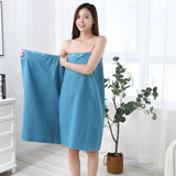 Wearable Cotton Bath Towel for Men and Women, Bath Skirt Wrap with Button, Shower Sauna, Spa Body Robe, Beach Towel, 140x70cm