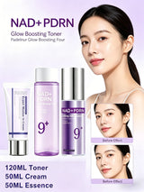 NAD+PDRN Glow Boosting Toner, Firming, Hydrating, Elasticity, Fade Fine Lines, Skincare Moisturizing Essence for Dry Skin, 120ML
