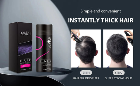 SEVICH Hair Building Fiber Set Cover Sparse Hair Or Bald Spots Hair Loss Regrowth Treatment Keratin Hair Fiber Powder Applicator