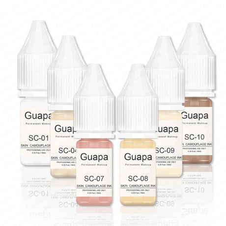 Guapa 10ml Permanent Makeup Ink Stretch Mark Camouflage Pigments Skin Tone Scar Camouflage Tattoo Ink for Restore Skin Tone
