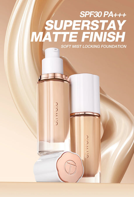 O.TWO.O Liquid Foundation Cream for Face 30ml High Coverage Makeup Base SPF30 Waterproof Concealer Makeup Foundation