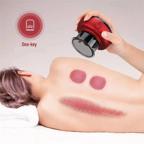 Rechargeable Electric Vacuum Cupping Set Wireless 6/12 Level Skin Scraping Massage Guasha Tool for Household Use