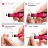 LINMANDA Professional USB Electric Nail Drill Polish File Kit with UV LED Nail Lamp Gel Manicure Dryer Lamp Acrylic Starter Set