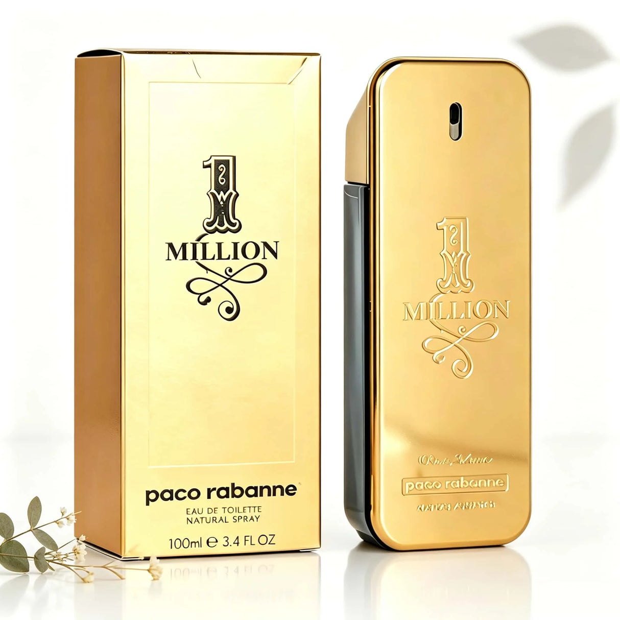 Paco Rabanne 1 Million Men Perfume EDT 100ml Luxury Spicy Woody Scent Iconic Gold Rectangle Bottle Male Cologne Spray Gift Packaging