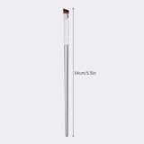 12pcs Silvery Super Thin Blade Eyeliner Brush & Soft Makeup Brush Set, Portable Eyebrow Brush & Multipurpose Cosmetic Tool