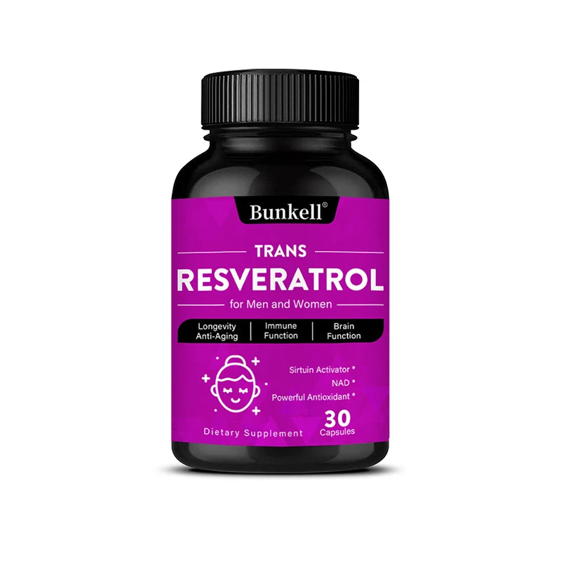 Resveratrol - Premium Antioxidant Supplement for Anti-Aging, Immune Support, Brain & Joint Health