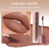 DUNUF Matte Velvet Lip Gloss, 3D Plumping & Waterproof, Square Tube Lipstick, Easy Application, 8 Shades (All-in-One)