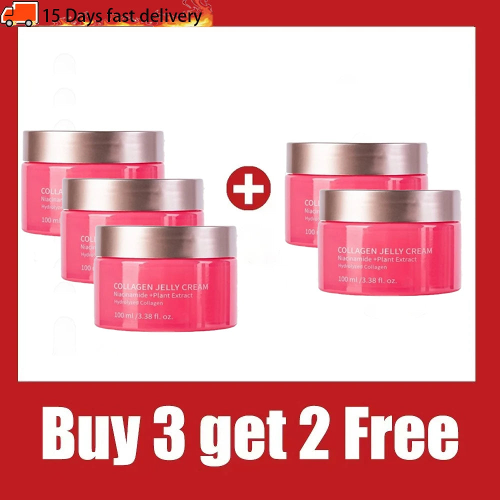 Collagen & Niacinamide Jelly Cream - Korean Moisturizer, Brightens, Minimizes Pores, 100g NEW 2026