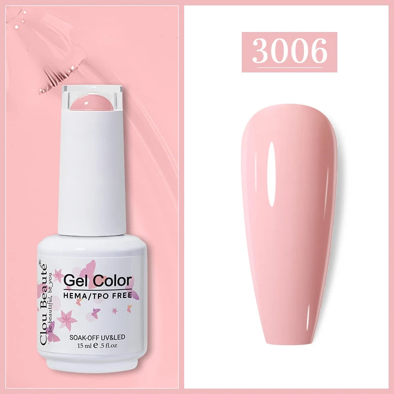 Clou Beaute Gel Nail Polish Neon Brown Royal Blue Red Green Pastal Nude Nail Art Varnishes Gel Lacquer HEMA/TPO FREE UV Gel Nail