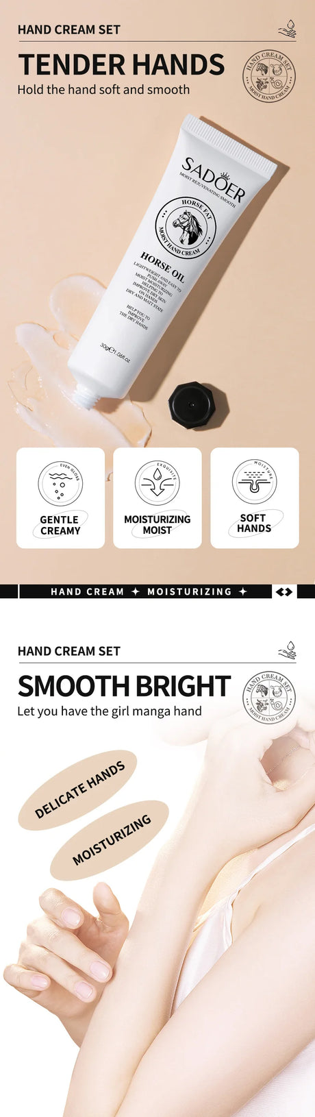 5pcs Hand Cream Gift Set – Infused with Goat Milk & Nourishing Oils for Deep Moisture and Restorative Care, 30g Squeeze Tubes