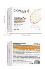 Rice Original Essence Deep Cleaning, Moisturizing Nourishing Facial Cleansing Soap Refreshing Oil Control Facial Wash Hand Soap