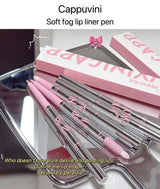 Lip Shadow Liner Pen Matte Lipstick Base Silver Tube Waterproof Lasting Lip Contouring Non-stick Cup Lipliner Pencil With Brush