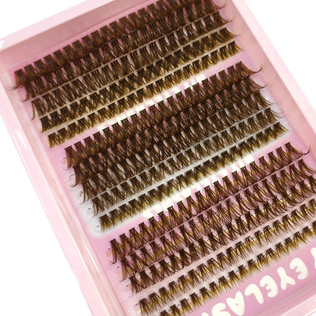 AMSDCN  40P-120Pnaturally 240 clusters  Spikes Brown eyelash clustersfaux cils eyelash extensions Wispy Lashes