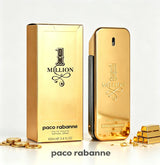 Paco Rabanne 1 Million Men Perfume EDT 100ml Luxury Spicy Woody Scent Iconic Gold Rectangle Bottle Male Cologne Spray Gift Packaging