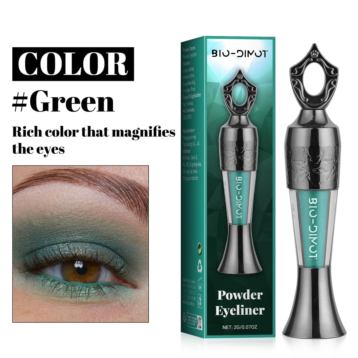 Black Eye Liner Powder Eyeliner Makeup Long-Lasting Eyeliner Waterproof Eyeliner Powder Easy to Wear Smooth Eye Makeup Tools