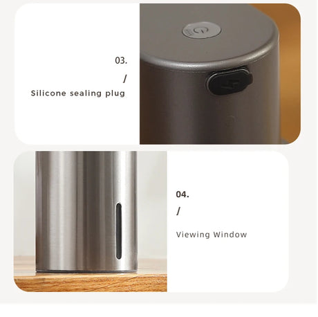 480ml Kitchen Soap Dispenser Automatic Sensor Hand Sanitizer Machine Intelligent Electric Body Wash Soap Dispenser 304 Stainl