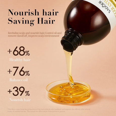 500ml Ginger Anti-Hair Loss Shampoo Long-lasting Fragrances Shampoo Deeply Moisturizing Smooth Set With Comb Gift