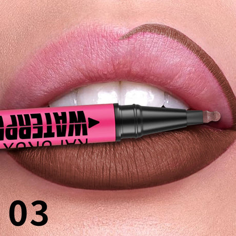 Lip Liner Waterproof, Sweatproof, Matte Multi-color Correcting Liquid Lipstick Pen Sexy Red Brown Lip Makeup for Women Gifts