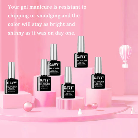 GAVY 6Pcs Aurora Pearlescent Shimmer Metallic Thread Drawing Gel Nail Polish Set Premium Salon Grade Soak Off UV LED Nail Gel Iridescent Glitter Long Lasting Semi Permanent Manicure Varnish Luxury Gift Kit For Wedding Party F