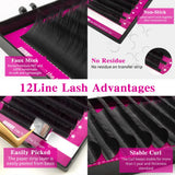 Abonnie B/C/CC/D Classic Individual Eyelashes Extensions Fluffy Volume Lashes Supply All Size Cilios L