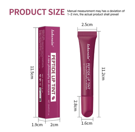 10ml Peptide Lip Mask Gel Moisturizing Lip Treatment Soften Dry Flaky Lips Lipstick Base Primer Nourishing Lip Cream Daily Lip Care Cosmetic For Women Girls