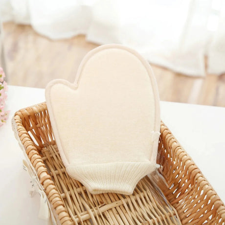 2-in-1 Body Scrub Shower Glove, 1 Piece Natural Cotton Linen Gentle Exfoliating Scrubber With Mesh Texture For Home Spa