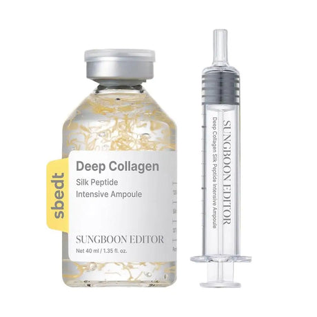 Korean Sbect Facial Skin Care Set - Collagen Silk Peptide Ampoule, Boosting Cream Serum, Retinol Capsule, Revitalizing, Brighten