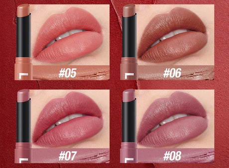 12 Colors Nude Matte Lipstick Waterproof Lip Sticks Not Fading Sexy Red Velvet for Women Make Up Long Lasting Lip Cosmetics
